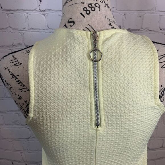 DIVIDED H&M : pale yellow body con dress size 2 - Picture 4 of 8